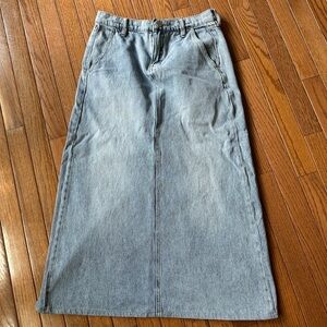 Vintage Midi Light wash Jean skirt
